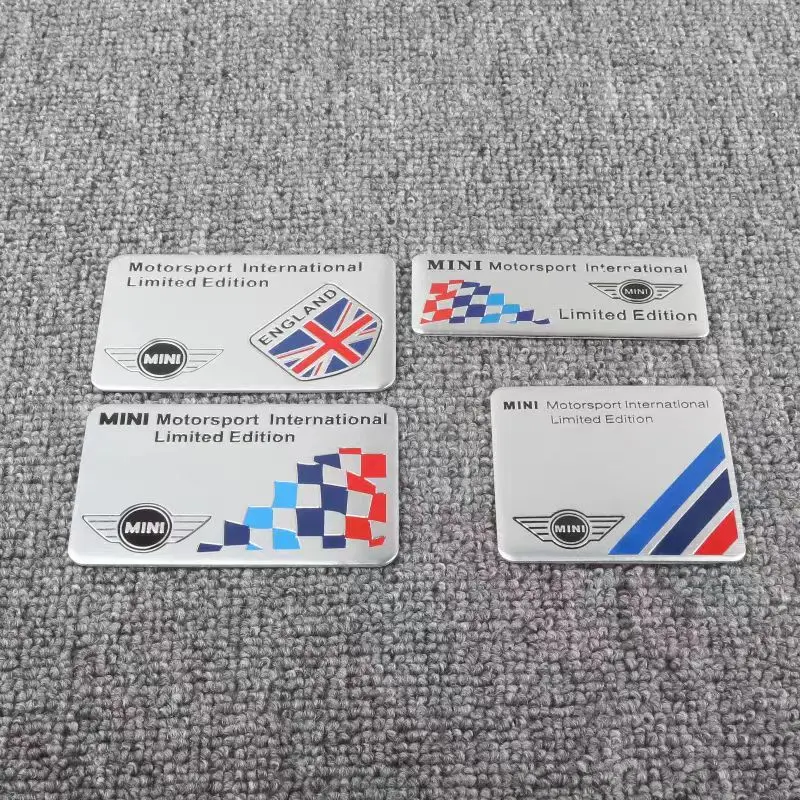 

3D Aluminum Car Stickers For Mini Cooper S JCW R53 R55 R56 R57 R60 F55 F56 Car Styling Auto Body Trunk Window Emblem Badge Decal