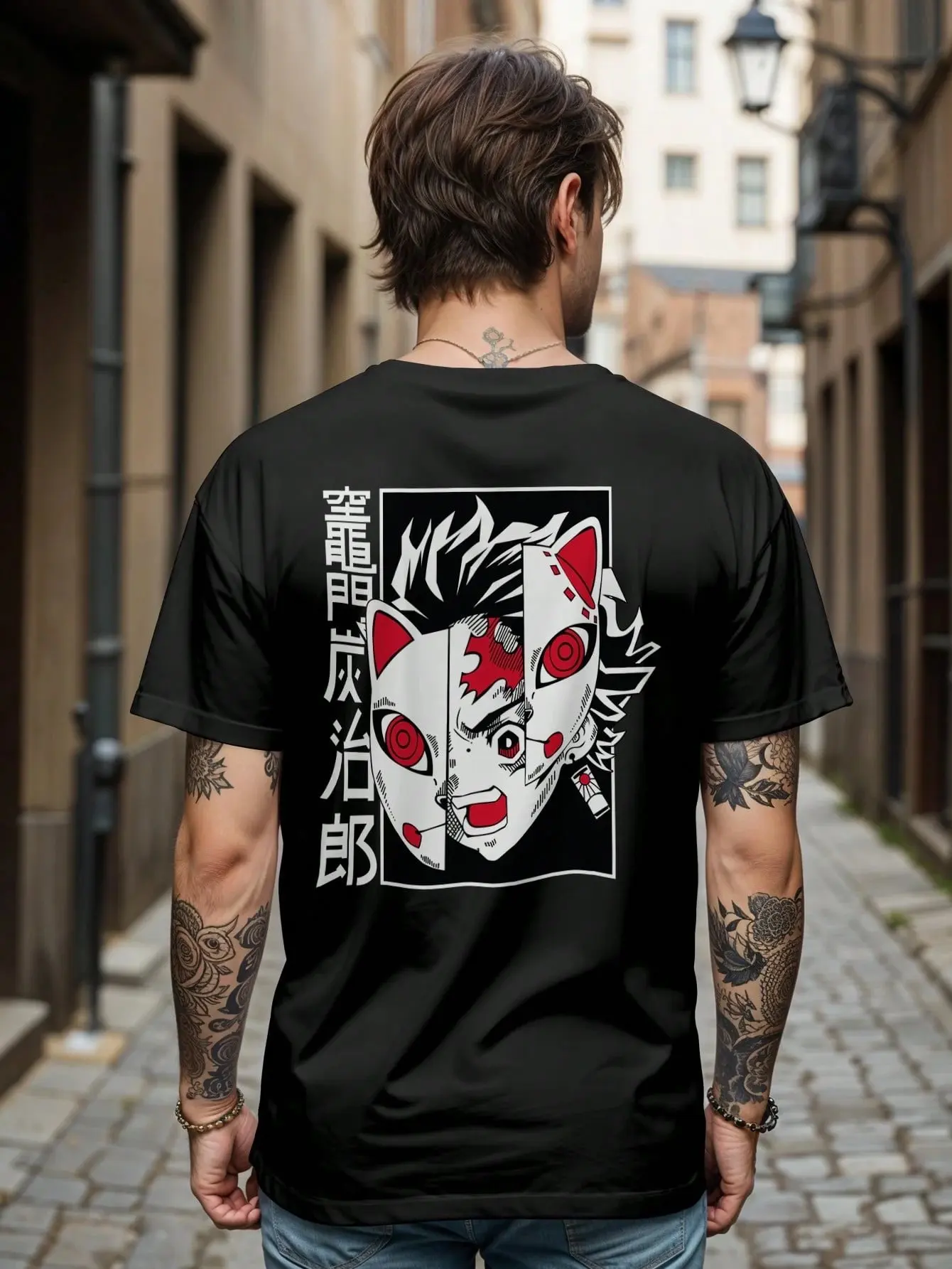 

Men's Clothing Anime Demon Slayer Oversized Casual Graphic T-shirt Women's Short Sleeved Tee Summer Y2k Tops Streetwear Unisex