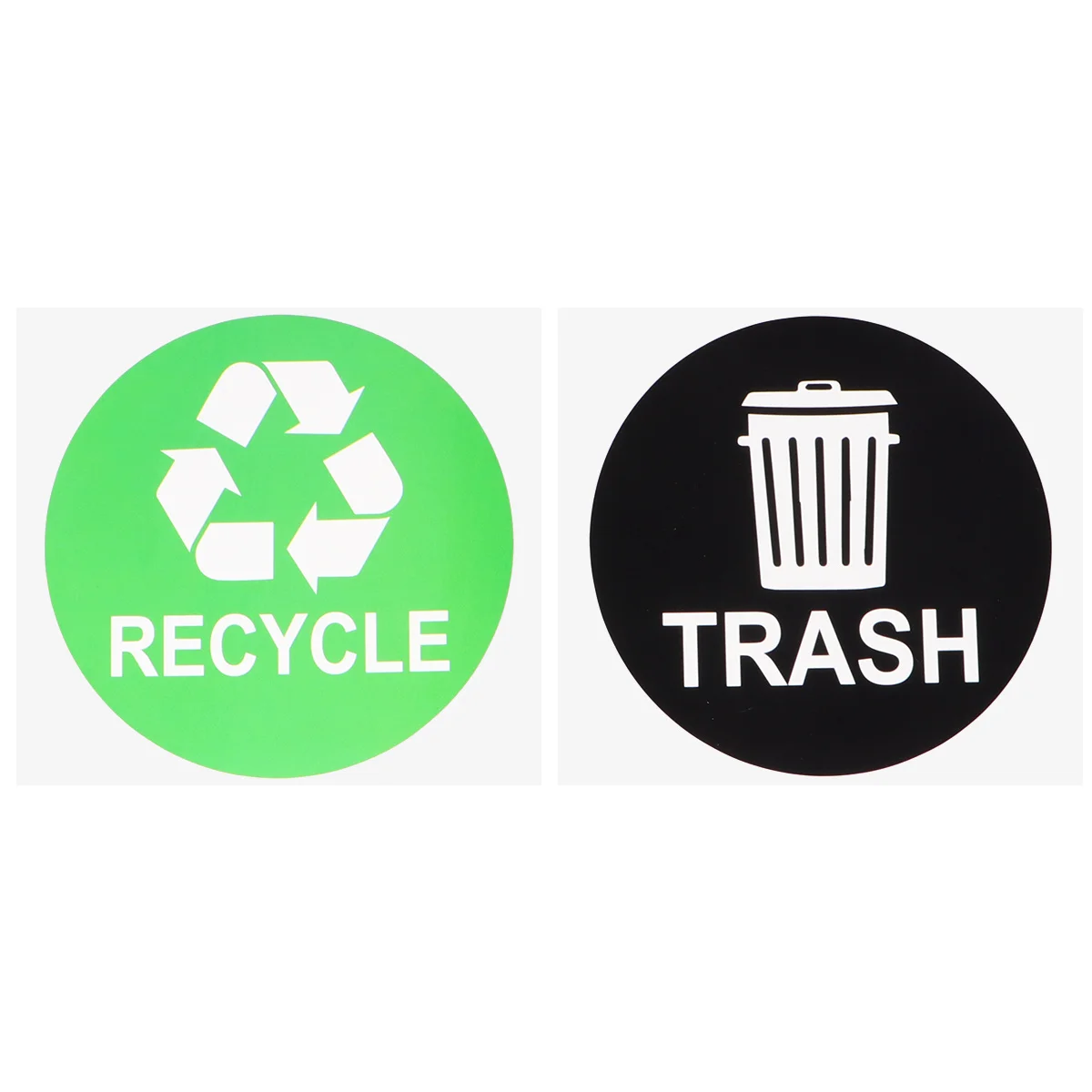 

8Pcs Trash Can Sticker PVC Waterproof Removable Self Adhesive Large Lettering Decal for Recycling Bin Trash Sign Label