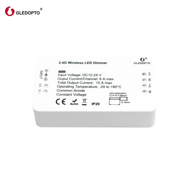 Imagem -05 - Gledopto-zigbee Smart Led Dimmer Strip Controller Dc12 24v Zll Padrão Led App Controle de Voz Trabalhar com Echo Plus