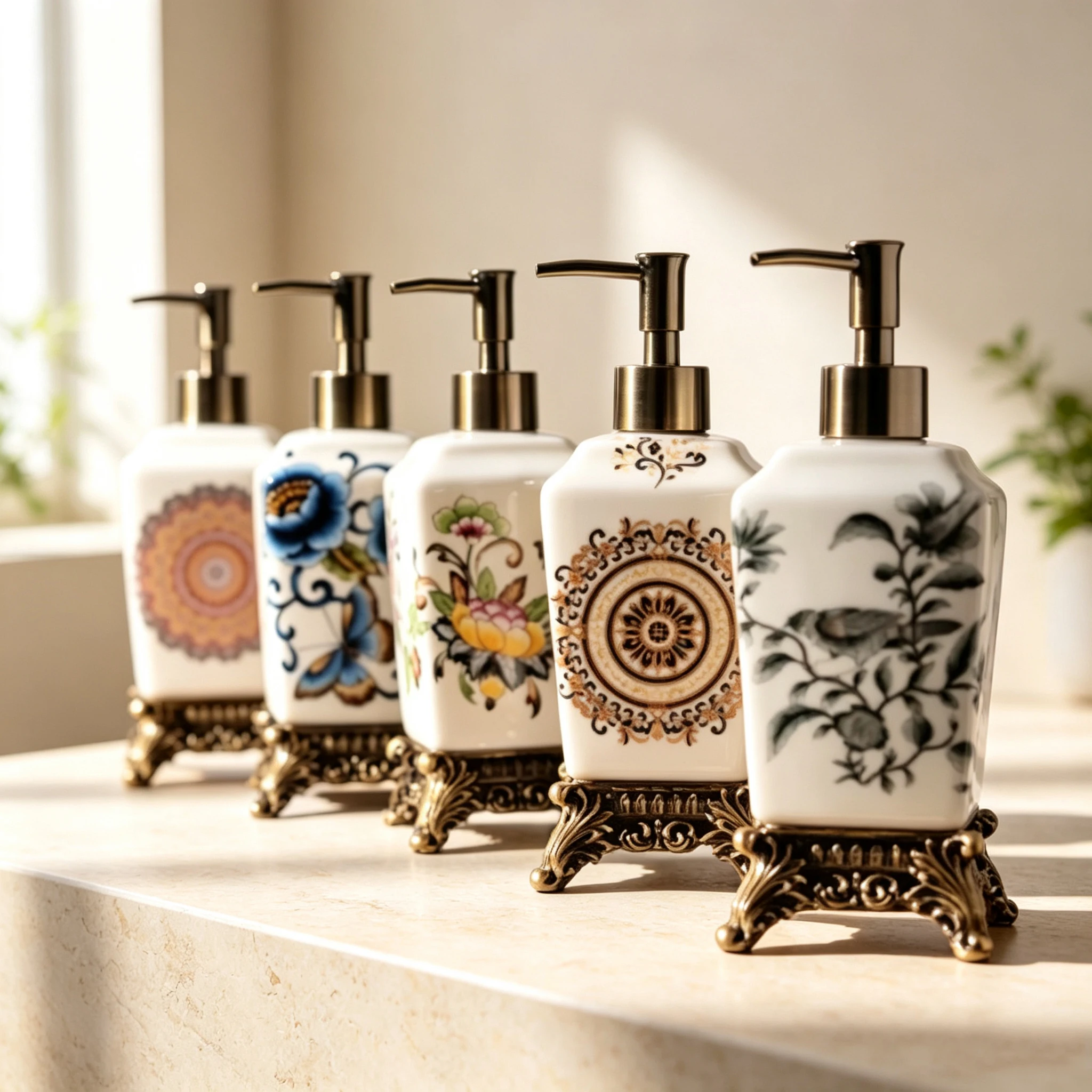 Nordic Retro Ceramic Emulsion Bottle Retro Portable Emulsion Shampoo Bottle Household Soap Dispenser Bathroom Accessories