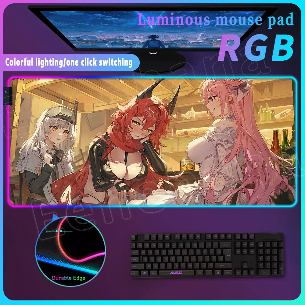 

RGB The Best-selling Anime Goddess Victory Goddess Large Game Keyboard Desk Pad Game Accessories Mouse Pad Anime Mouse Pad