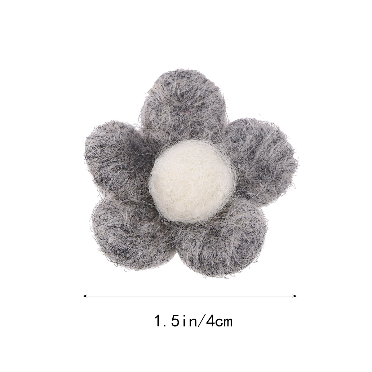 

Wool Felt Balls for DIY Decorations Crafts Accessory 5-petal Flower Hairpins Ornament Various Colors Soft Durable Needle Felting