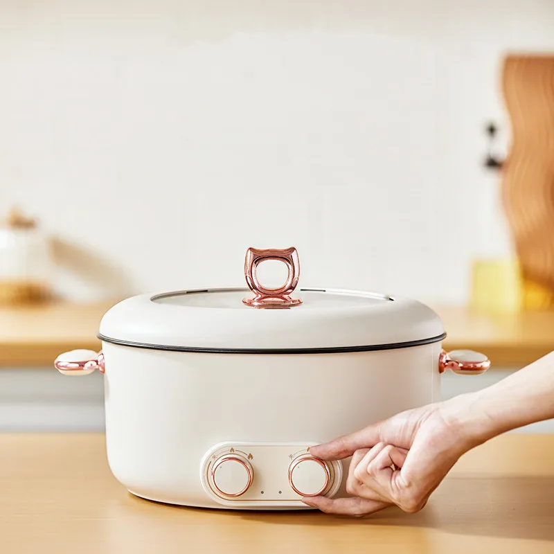 5L 6L Home Yuanyang Electric Hot Pot Electric Boiled Pan Large Capacity Double Soup Pots Non Stick Electric Frying Pan 2000W