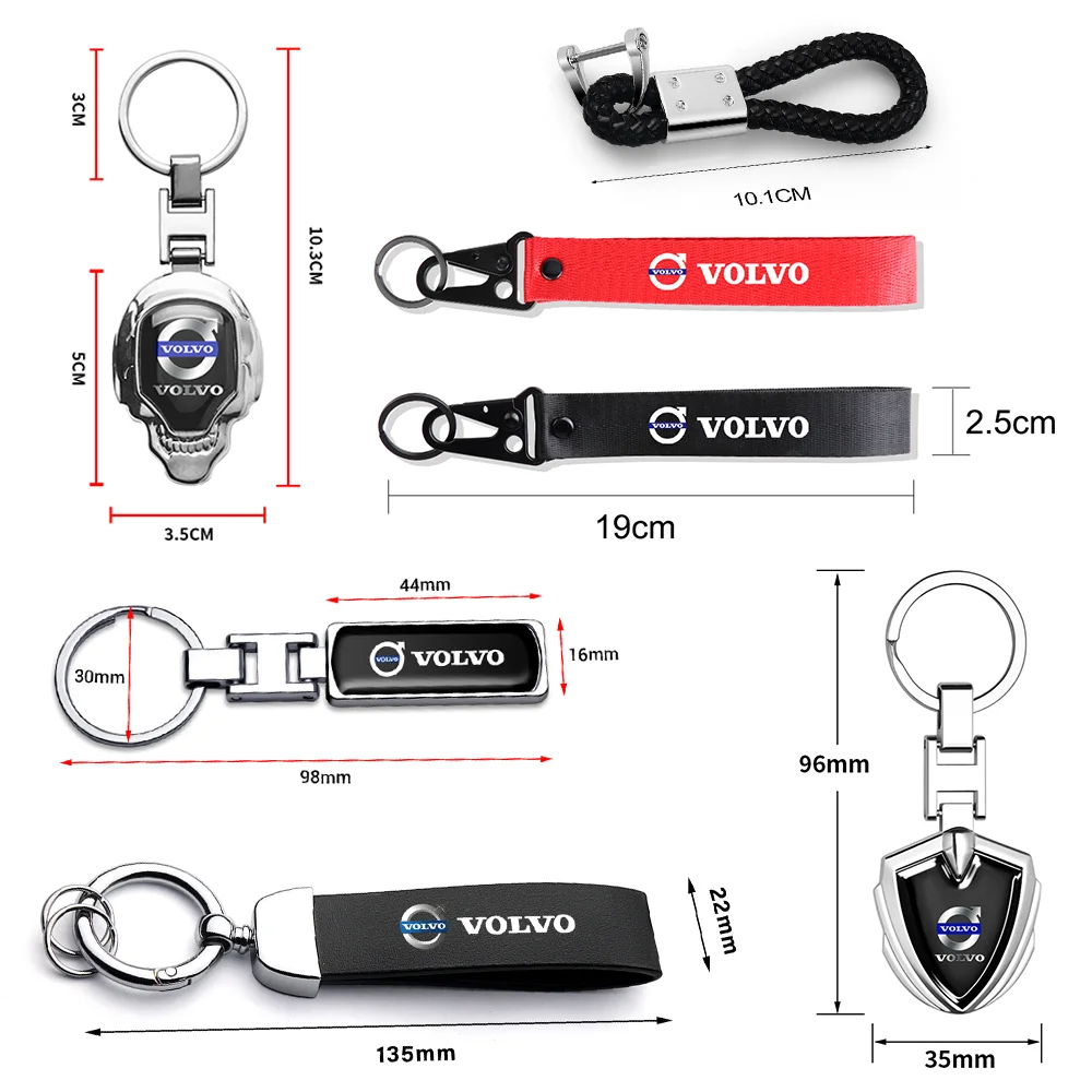 Car Keychain Key Tag Motorcycle Keyring For Volvo RDESIGN T6 AWD S40 S60 S90 XC40 XC60 XC90 V40 V50 Auto Key Holder Accessories