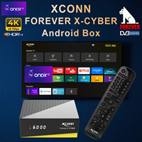 XCONN FOREVER X-CYBER Satellite Receiver Android IPTV Boxes 4K TVONAIR3 Universal BT Find Remote Voice Hotkey Dual WiFi TV Box