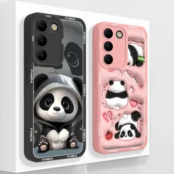 For Vivo V30 Lite Case V30E V30 SE Cute Panda Funda For Vivo V 30 Lite Back Cover Soft Liquid Silicone Shockproof Phone Housing