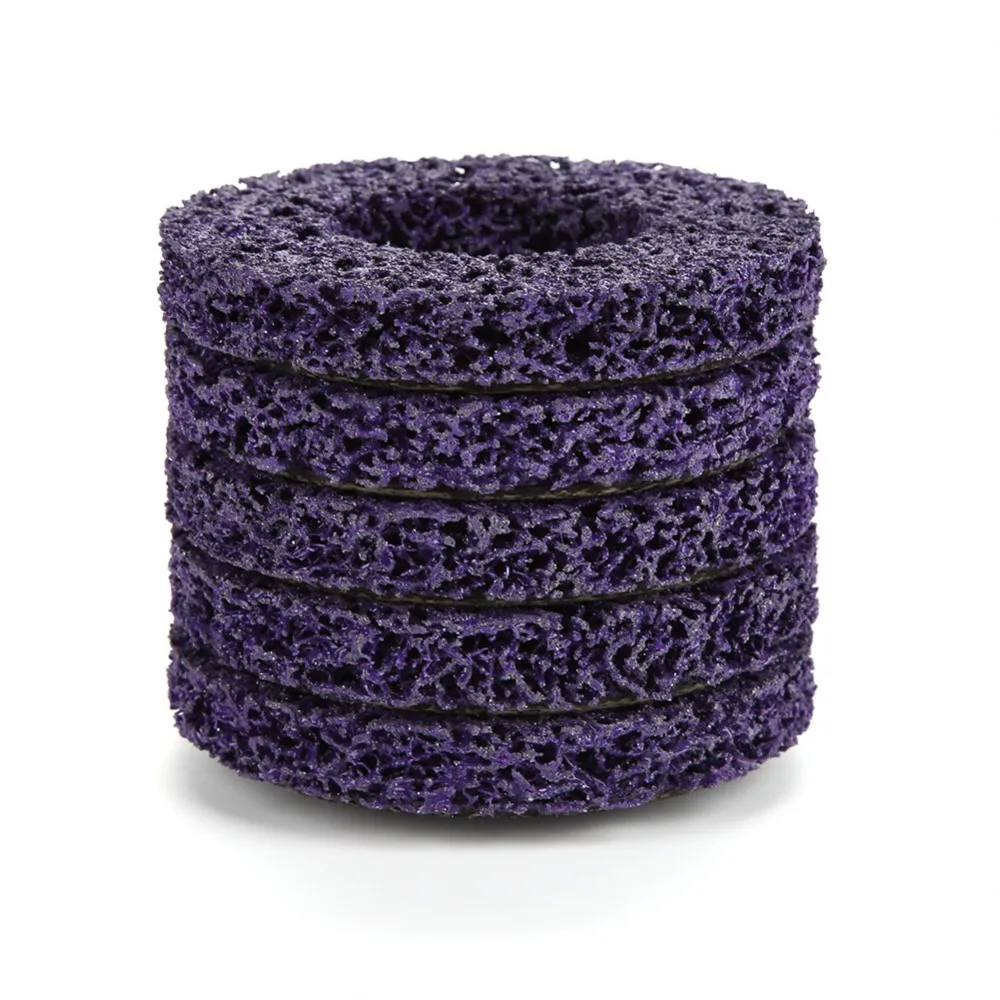 

5 Pcs 4 inch x 5/8 inch Strip Disc / Stripping Wheel for Angle Grinder Nylon Web Fiber Rust Remover Wheel Abrasive Grinding Disc