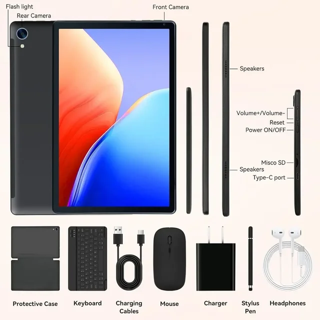 10 Inch Android 15 Tablet 8 Core Tablets 24(4+20)GB+128GB 1TB Expansion WiFi6 5MP+8MP Stylus Keyboard Mouse Headphone PC PAD Set 6 10 Inch Android 15 Tablet 8 Core Tablets 24(4+20)GB+128GB 1TB Expansion WiFi6 5MP+8MP Stylus Keyboard Mouse Headphone PC PAD Set 6