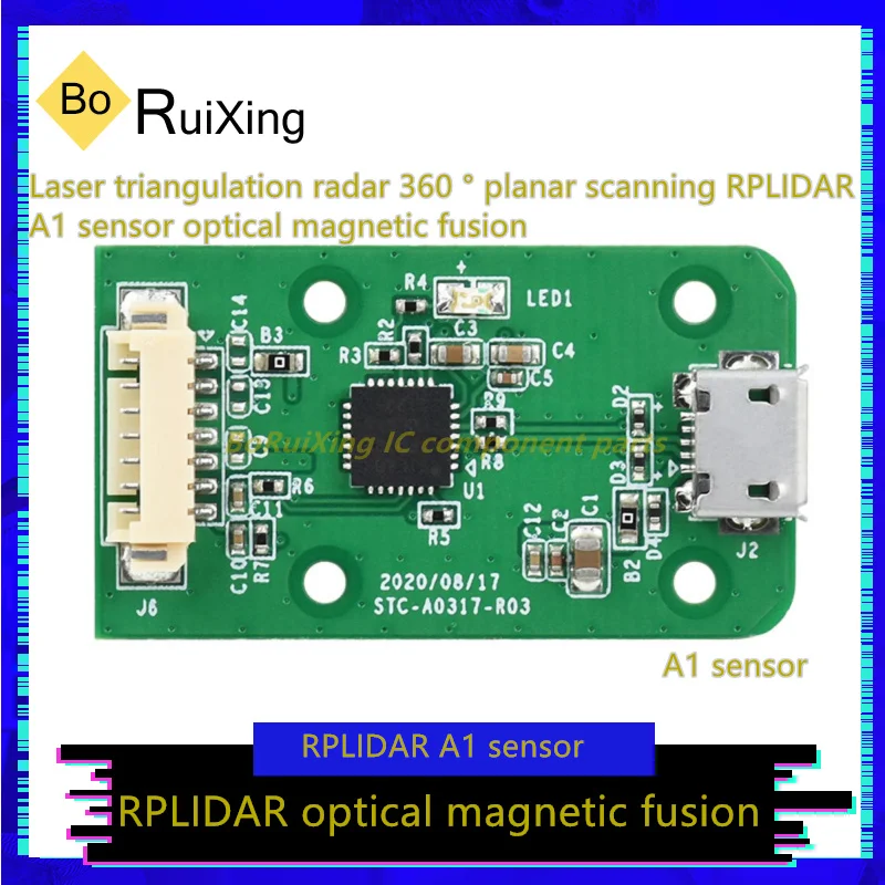 1PCS/LOT RPLIDAR-A1 Laser Triangulation Radar 360 ° Planar Scanning RPLIDAR A1 Sensor Optical Magnetic Fusion