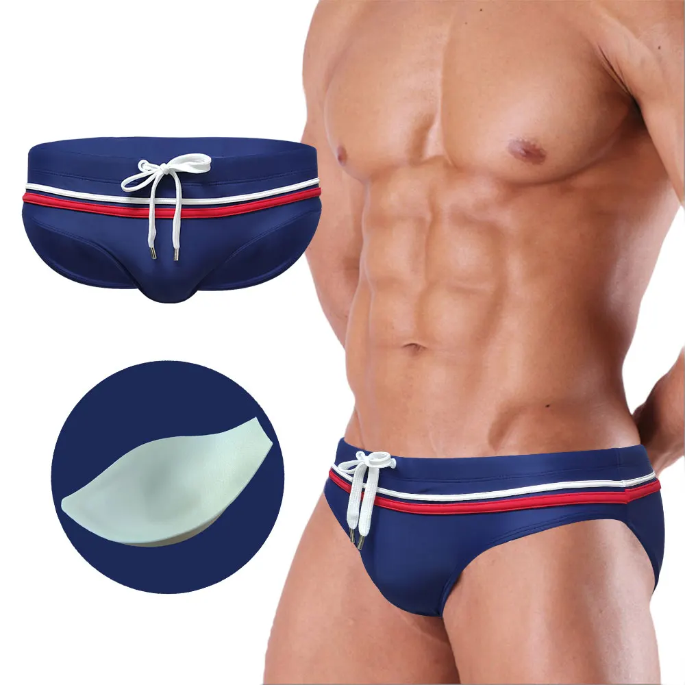 Men's Striped Swim Shorts, Summer Beachwear