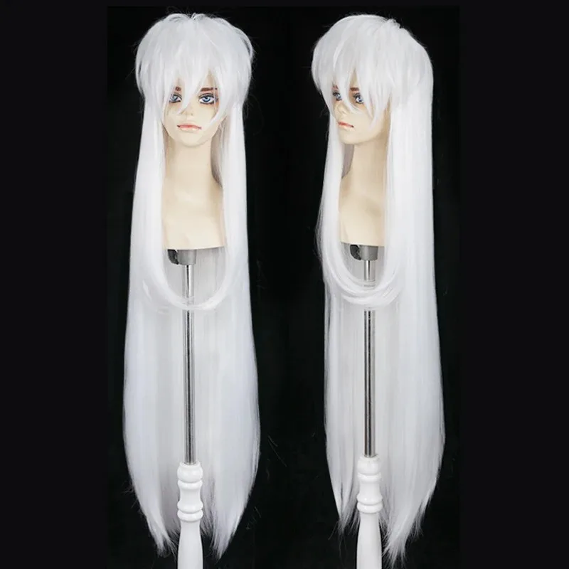 qq023Anime Inuyasha Cosplay Halloween Carnival Adult Funny Costume Ear Necklace Wig