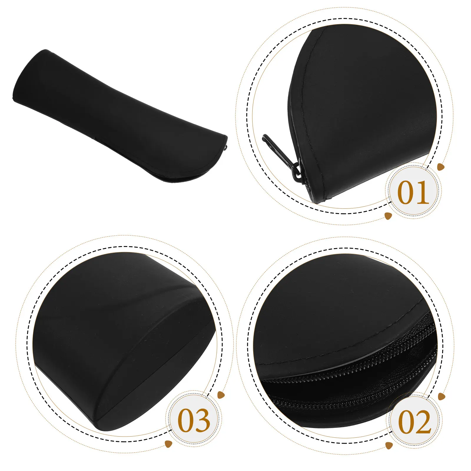 Make-up Pinsel Organizer Tasche Silikon Reiseetui für Pinsel Stifte Eyeliner Kompakt Platzsparend Stilvolles Einfaches Design