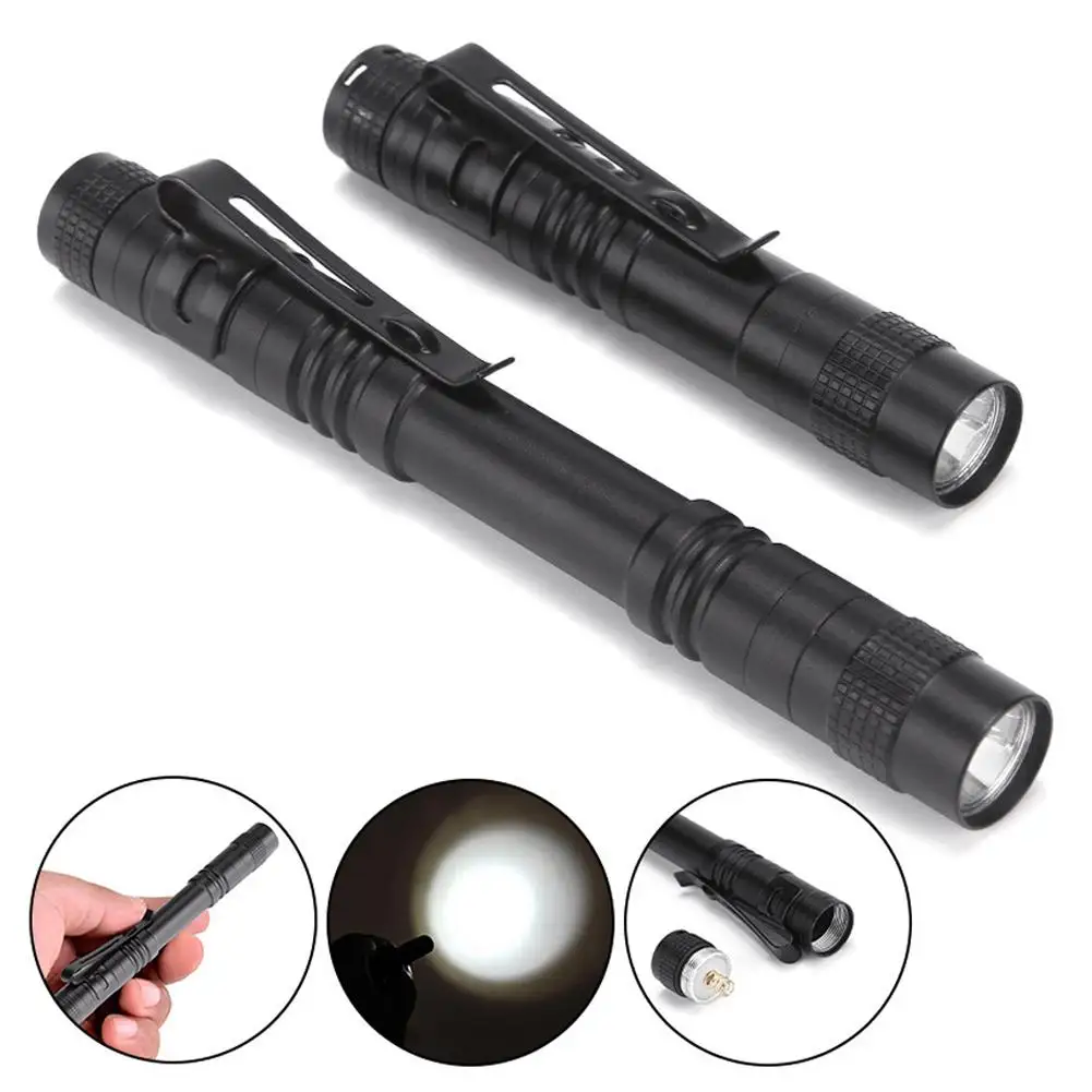 Led Pocket Pen Light Flashlight Small Mini Penlight With Clip Penholder Perfect Flashlights For Inspection Work Repair Camp E5q5