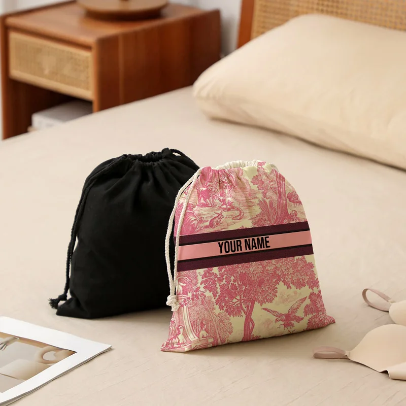 Cotton Drawstring Storage Bag White Canvas Bags for Candy Gift Package Pouch Reusable Home Sundries Organize Dustproof Sacks2025