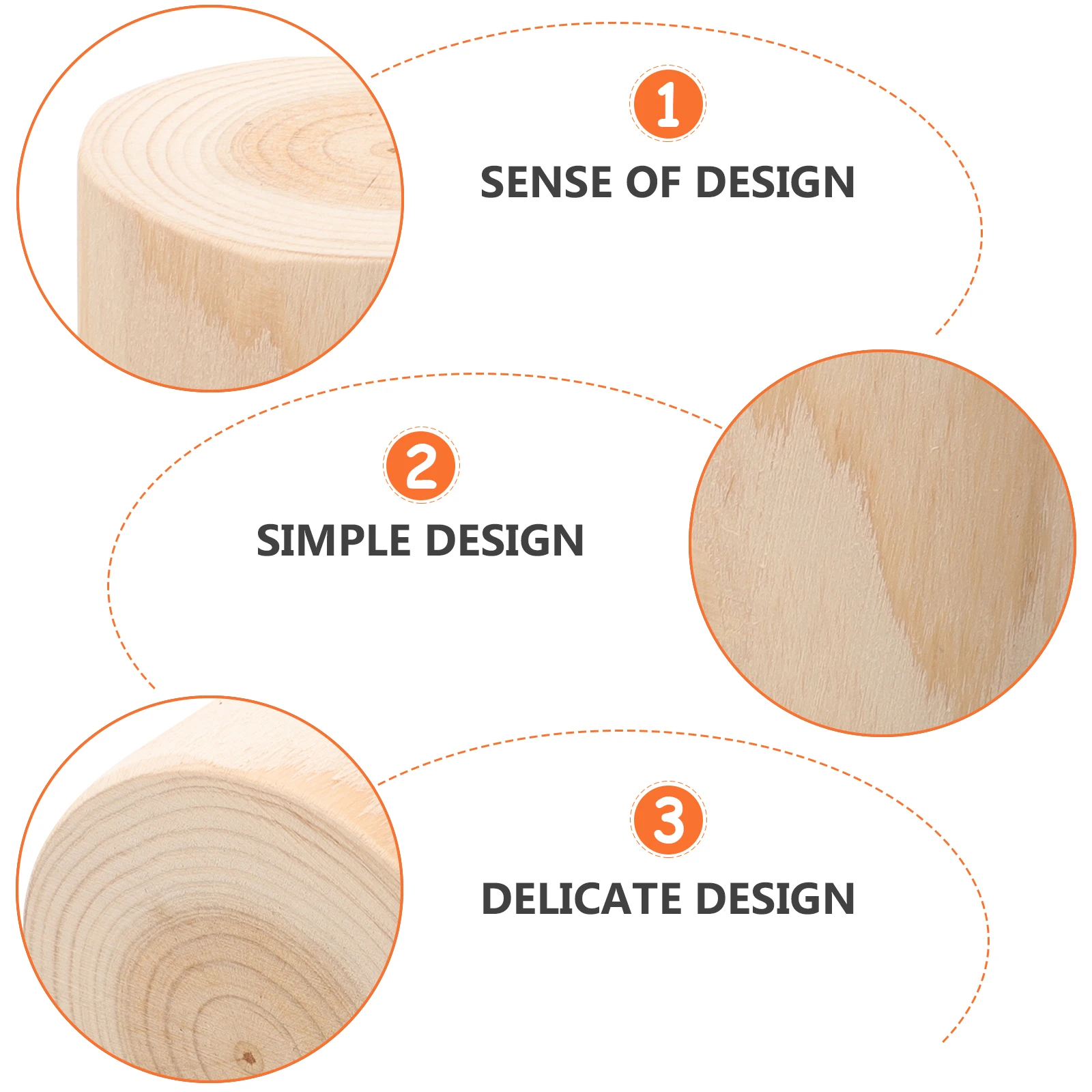 

Wood Stump Decoration 6-7cm Diameter 20cm Natural Wood Holder Tealight Stand Fence Ornament