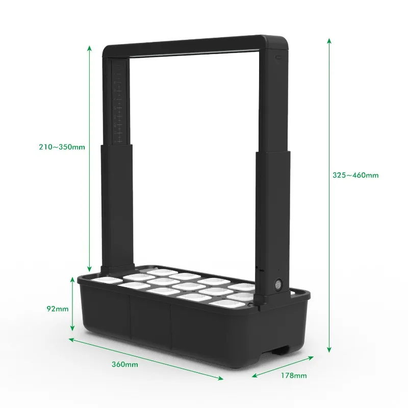 Imagem -04 - Produtor Hidropônico de Planta Inteligente com Led Grow Light Máquina de Plantio Inteligente sem Solo Não Tóxico Jardinagem Interior 15 Furos