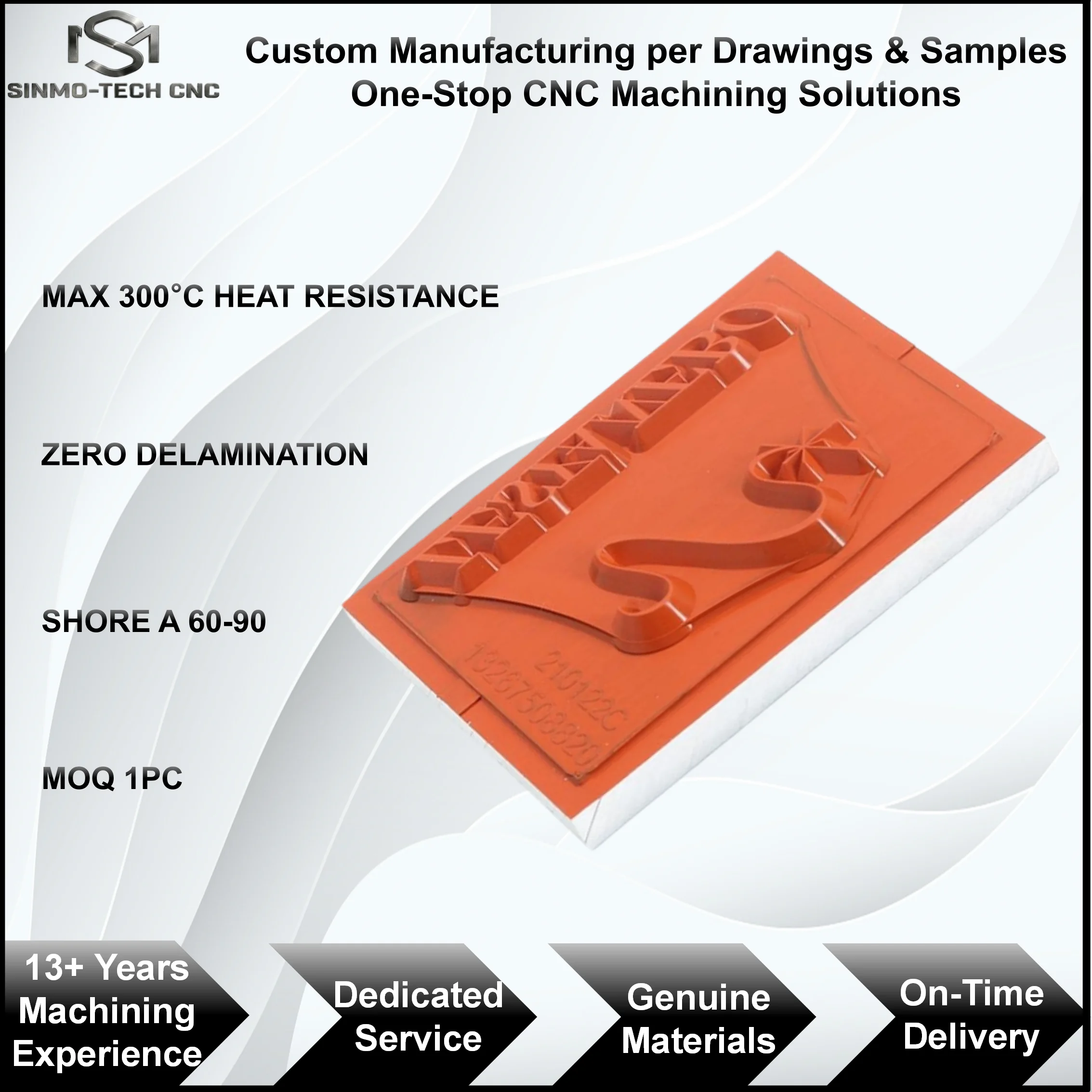 Precision CNC Silicone Rubber Die, Custom Hot Stamping Mold for Cosmetic Bottle Plastic Cap Foil Embossing, MOQ 1pc