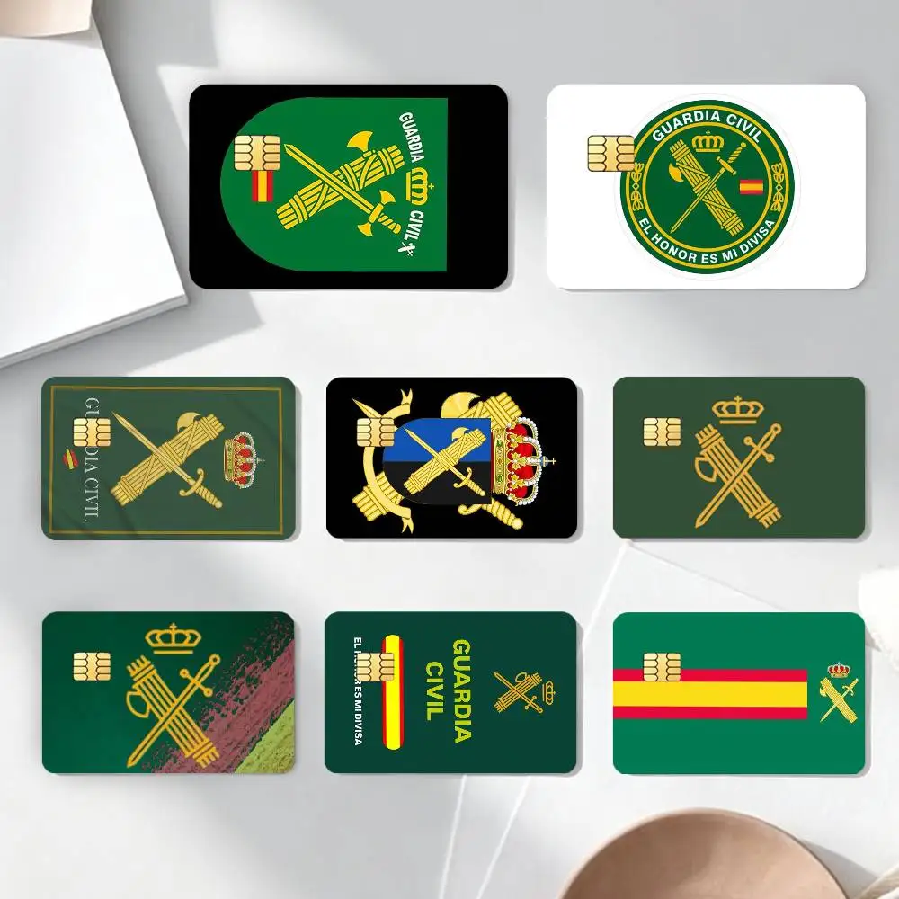

S-Spanish Guard Civil E-Emblem Sticker Decoration Creative Bank Card Bus Metro Waterproof Sticker