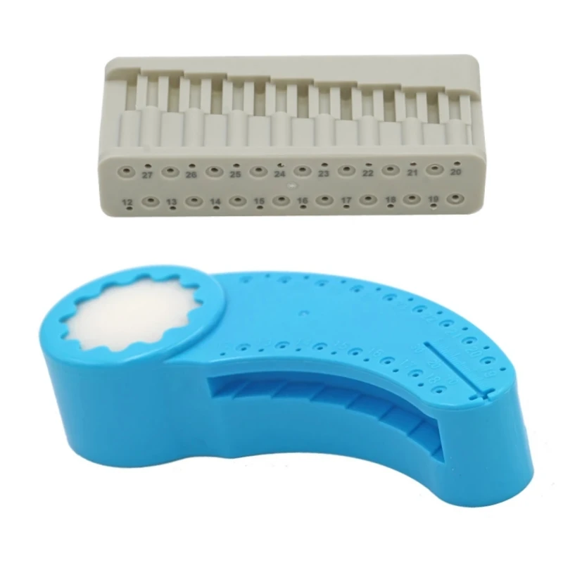 

2Pcs Dental Endo Measuring Ruler Plastic Endodontic Block Files Cleaning Holder Dispenser Stand Dentist Instrument