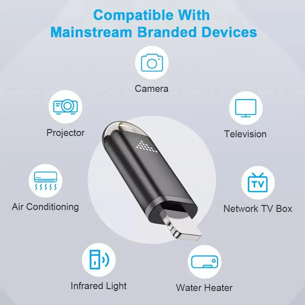 Eletrodomésticos adaptador de controle remoto infravermelho sem fio inteligente app controle telefone transmissor infravermelho para iphone android telefone
