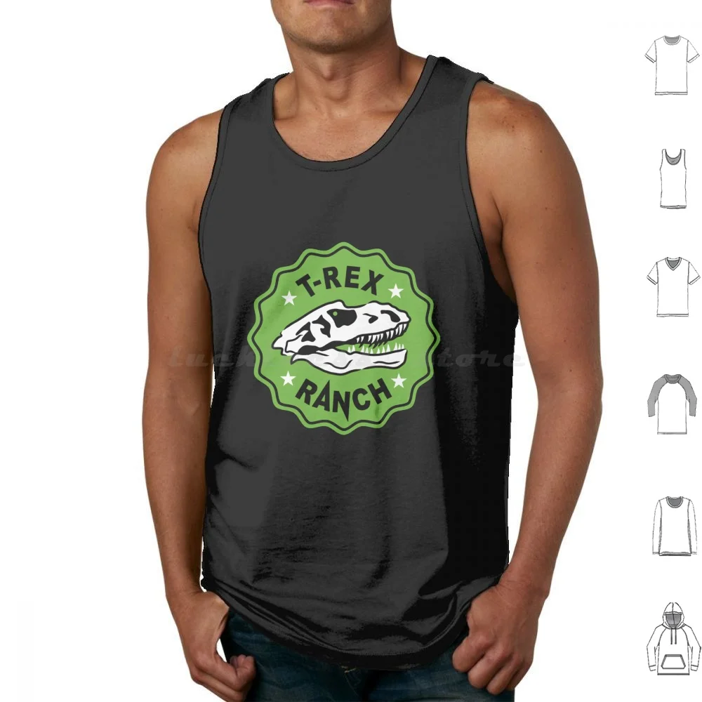 Trex Ranch Slim Tank Tops Vest Sleeveless Trex Ranch Slim Cool Love Funny Vintage