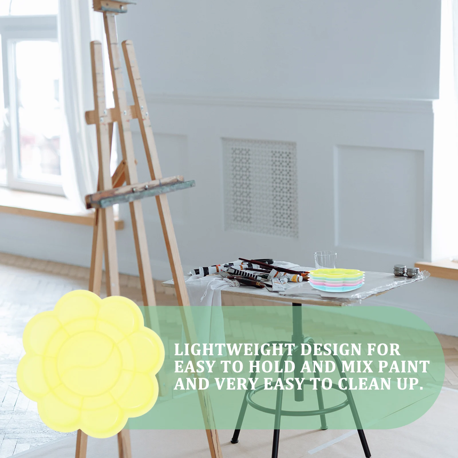 

100Pcs Color Mixing Board Plastic Pallets for Artists Students Kids Painting Tools Watercolor Mixing Trays Art Drawing