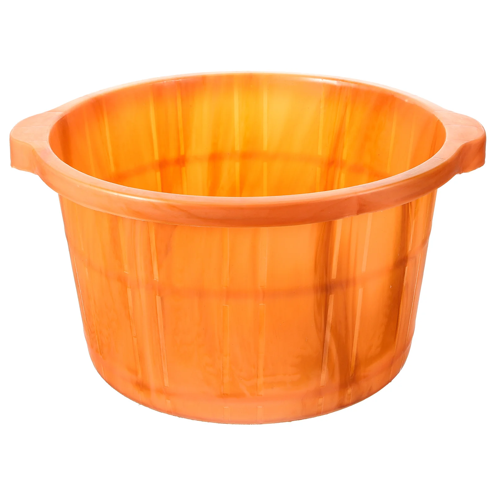 

Portable Plastic Foot Soaking Basin Wood Grain Design Simple Delicate Structure Suitable for Women Home Use Foot Soaking Tub