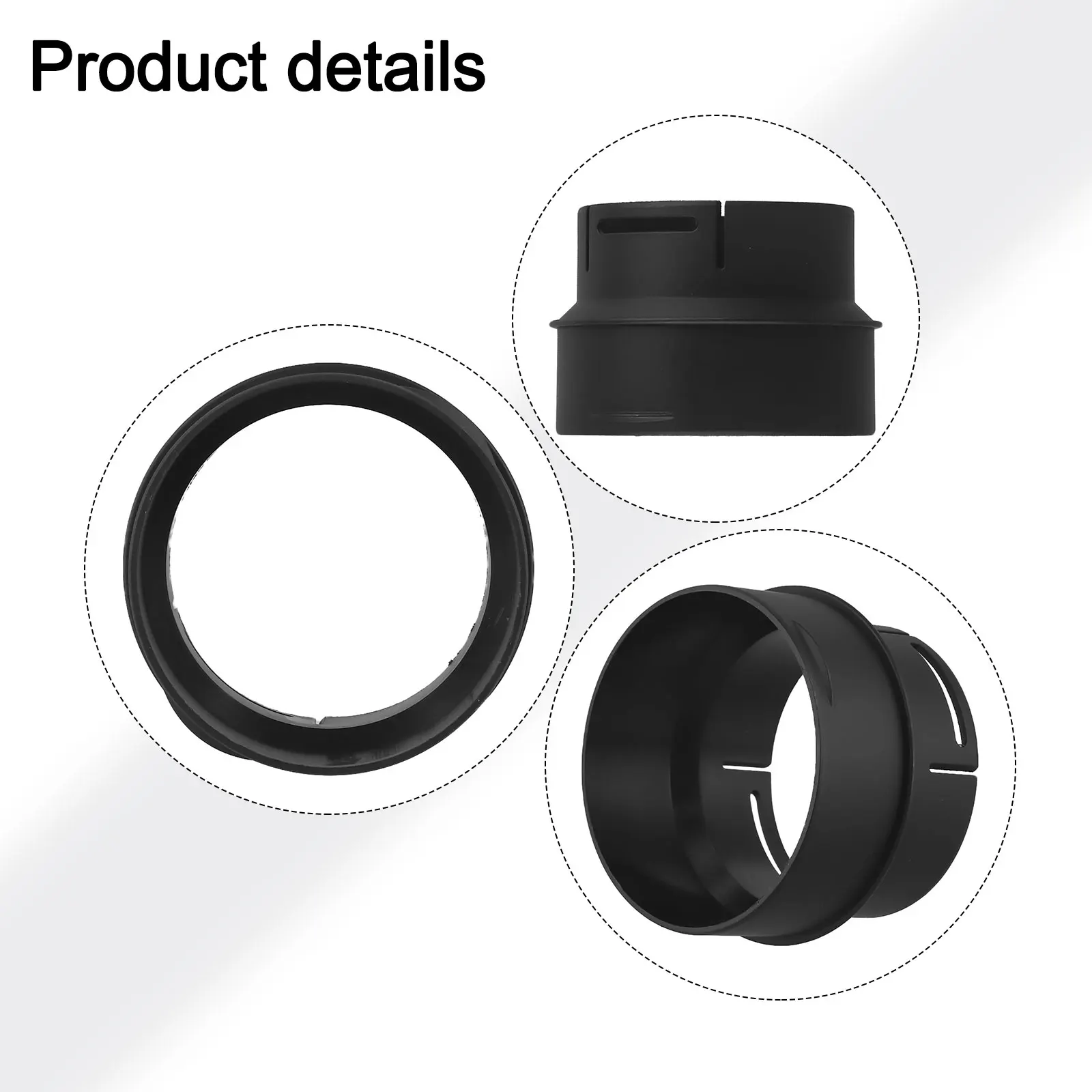 75mm To 90mm Heater Air Vent Outlet 75mm Diameter 90mm Diameter Black Color Flat Air Vent Outlet Car Heating System