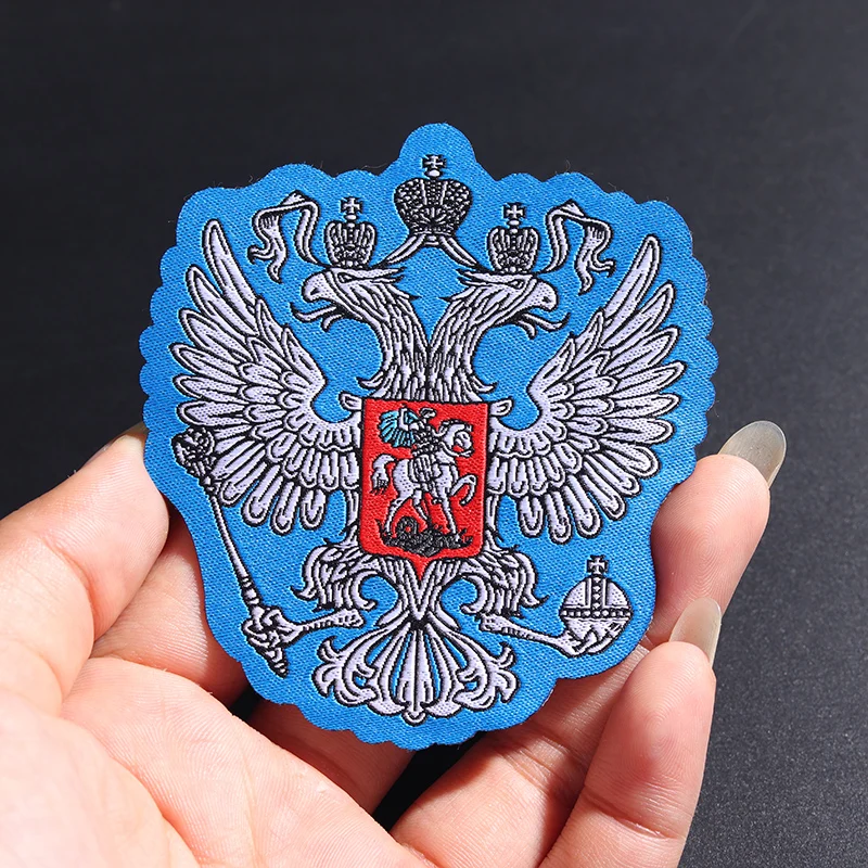 Russian flag National Emblem Size:7.8*7cm Patch Sew-on people of Russia  strip Patches Badge