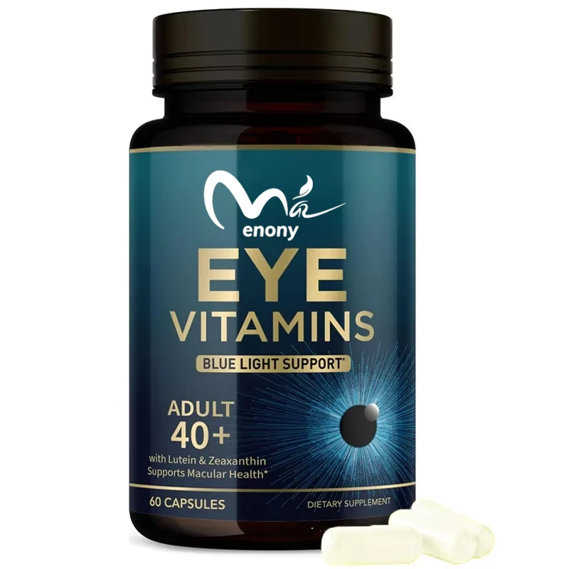 Eye Vitamin and Mineral Supplements Contain Lutein, Zeaxanthin, Zinc, Vitamin C, and E-60 Capsules for Vision Health Support