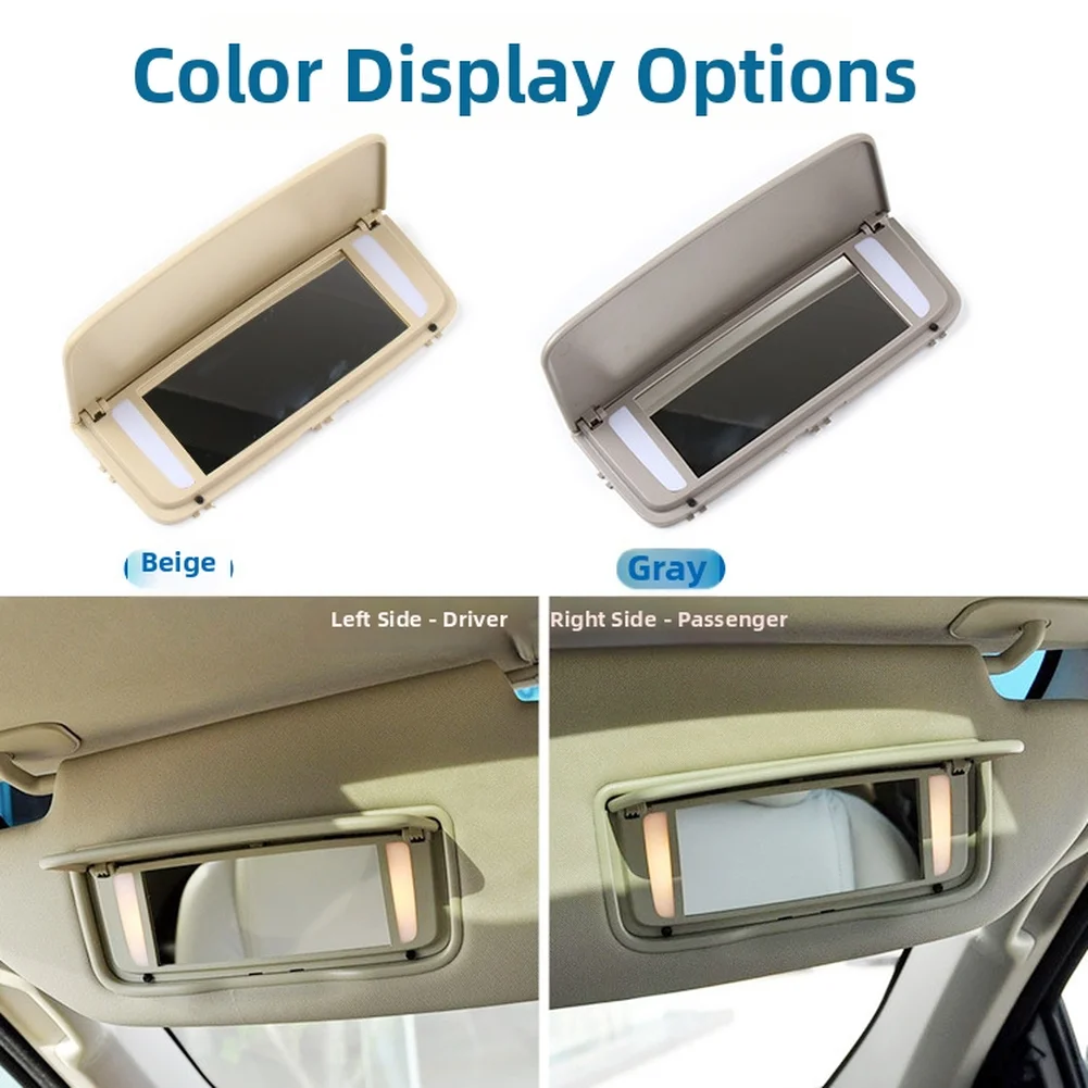 Car Roof Sun Visor with Mirror and Light Function Compatible with For Volvo XC60 XC90 S80 XC70 V70 2004-2014 Models view 4