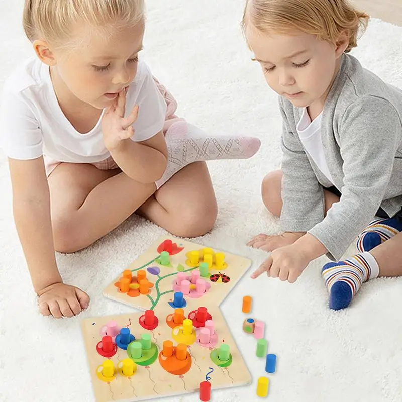 

Toddler Sorting Toys Preschool Early Educational Color Perception Game Wooden Educational Toy For Fine Motor Skills And