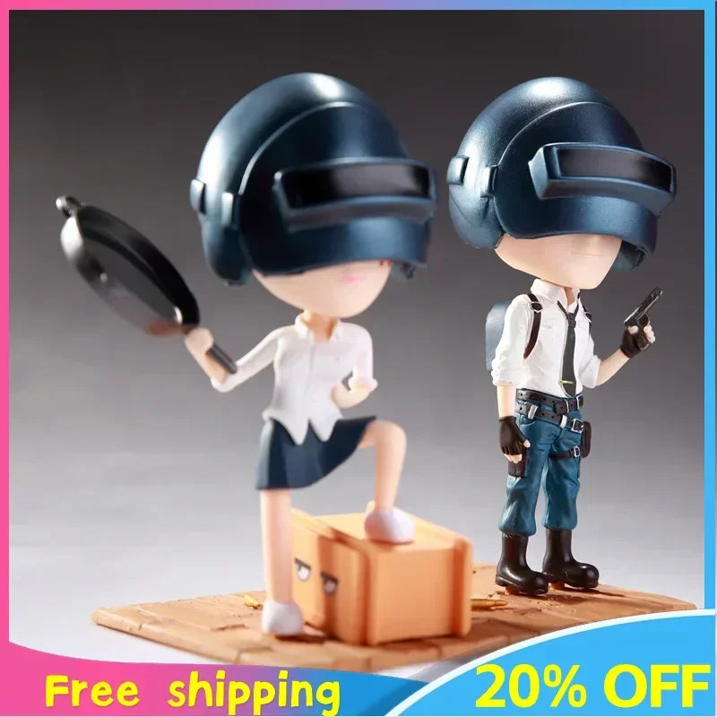 12cm PLAYERUNKNOWNS BATTLEGROUNDS Pubg Figure Q Version Model Doll Peripherals Small Figures Manga Anime Action Gift Toys Game