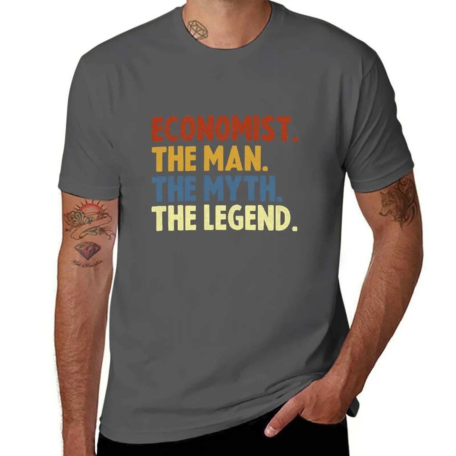 Economist The Man The Myth The Legend T-Shirt Breathable Workout Short Sleeve Top