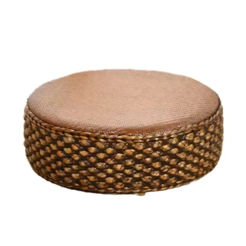 Futon bay window straw cushion tatami thickened straw woven round rattan woven household Japanese floor coffee table seat cushio