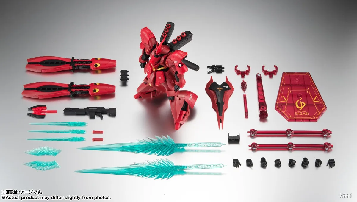 Collezione regalo giocattolo modello mobile originale Bandai ROBOT Soul MSN-04FF Sazabi a doppia canna