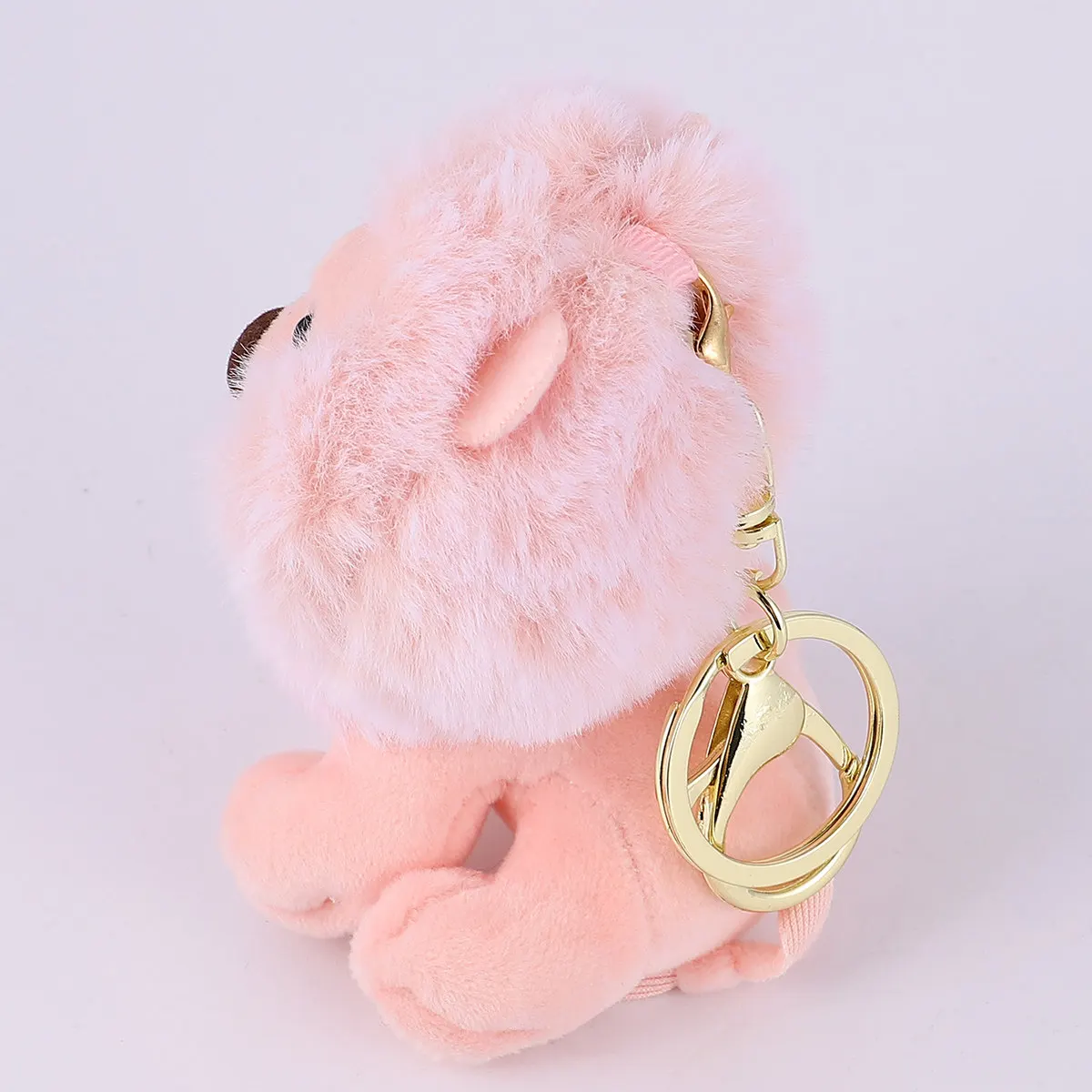 

1Pcs Lion Keychain Pink Unique Design Soft Material Key Holder Bag Pendant Perfect Key Decoration Gift Lion Keychain