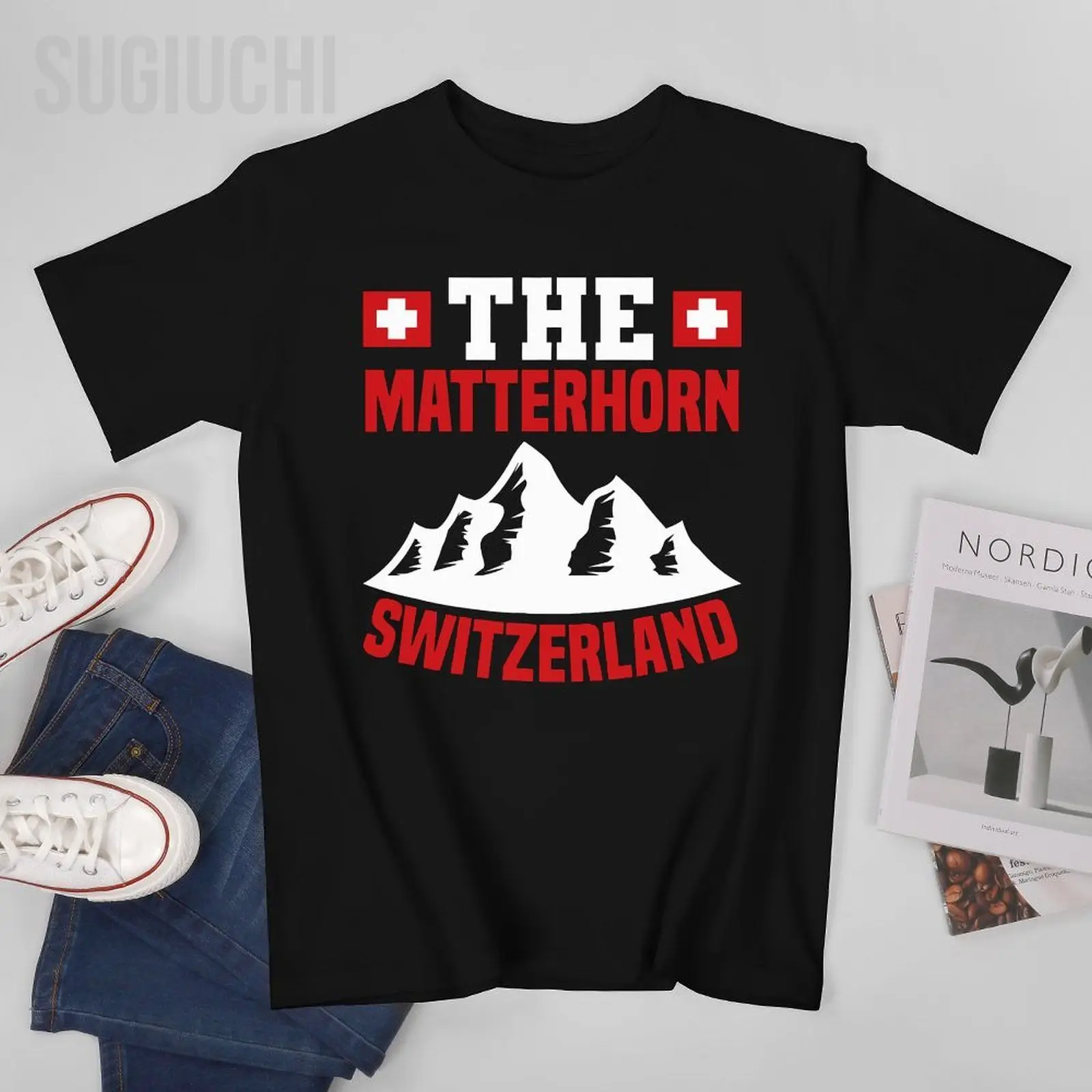 Unisex Men Matterhorn Switzerland Tshirt Tees O-neck T Shirts Women Boys 100% Cotton T-Shirt