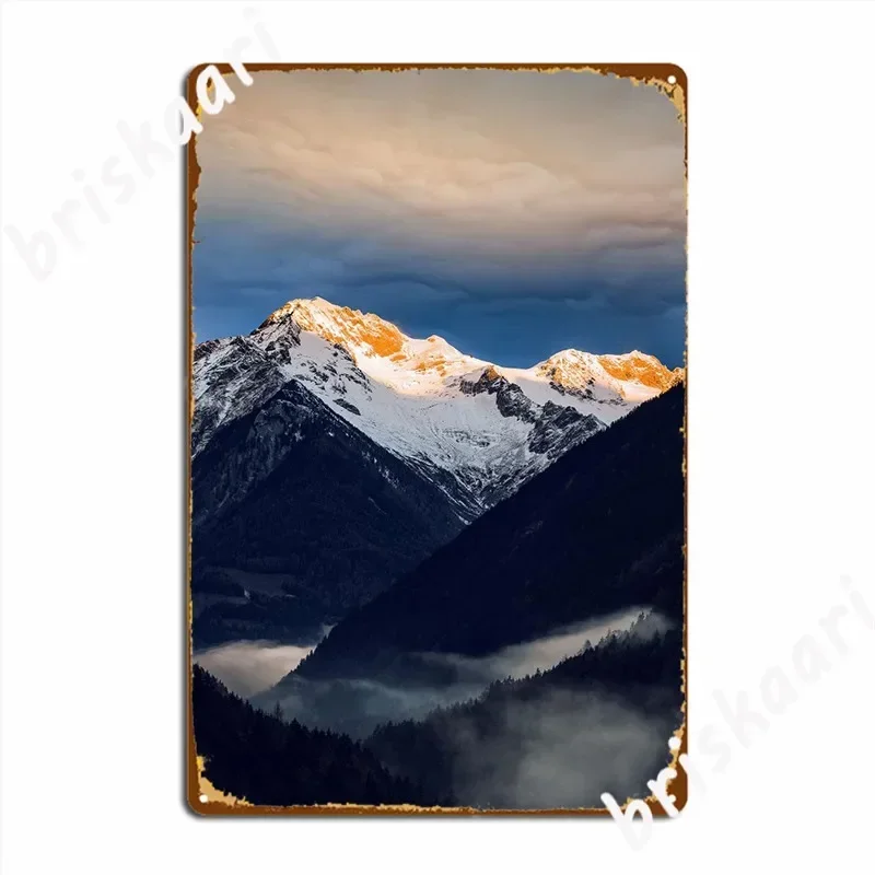 Alpen Berge Natur Metallschild Garage Club Retro Plaketten Wand Pub Blechschild Poster