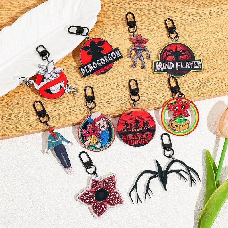 

For Stranger 5 Merchandise Max Mike Dustin Steve Keychain Bag Charm Pendant Cute Fan Merch Awesome Gift for TV Show Lovers