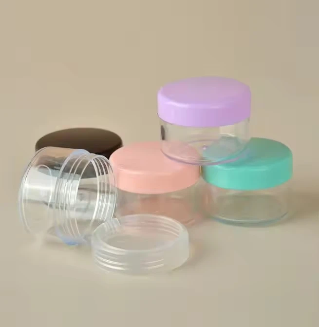 

Refillable Makeup Face Creams Oils DIY Toiletries Leak-proof Tank Round Cosmetic Eye Cream Jar Shape Colorful Plastic Packaging