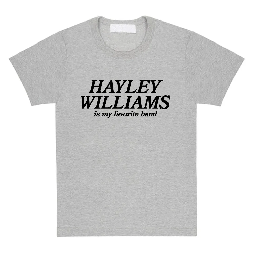 للجنسين الشارع الشهير ملابس منقوشة الفرقة المفضلة تي شيرت هايلي ويليامز موضة فضفاضة تي شيرت قصير الأكمام الإناث القطن بلايز