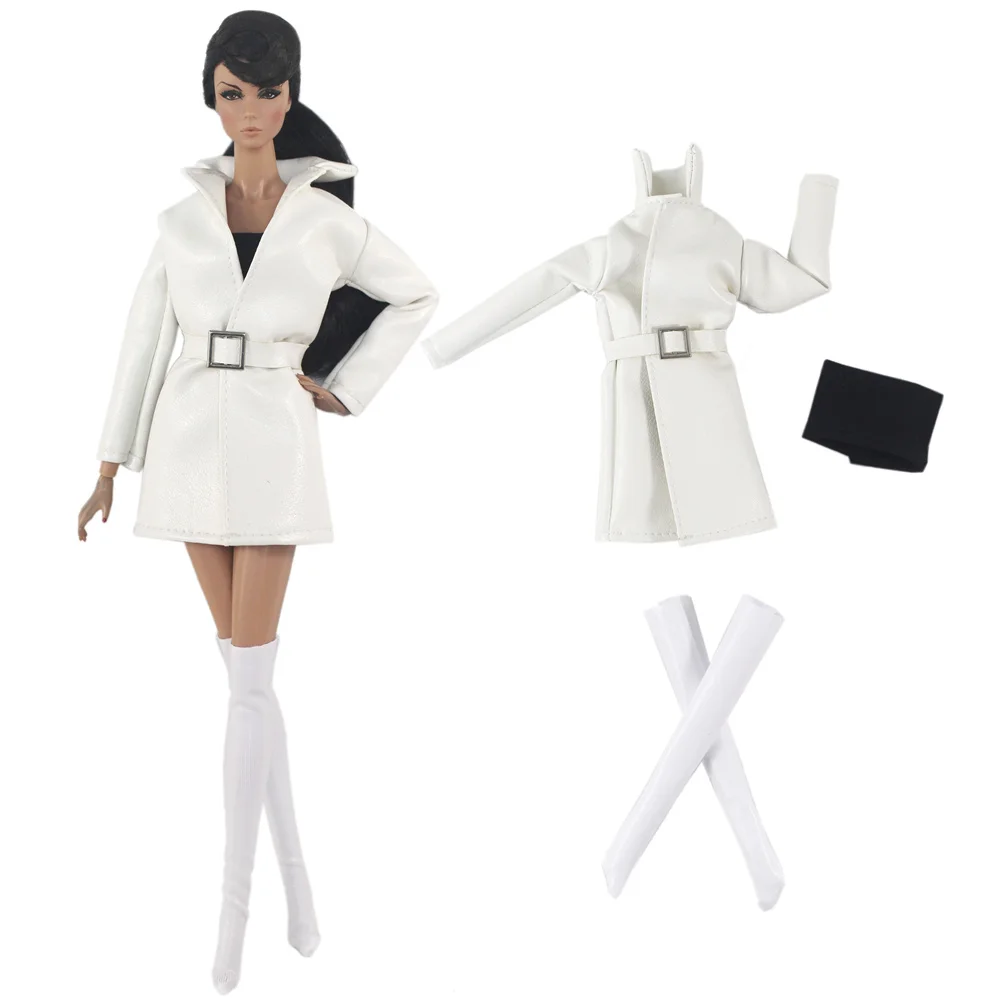 Vêtements en cuir pour poupées BJD, accessoires de haute qualité, robe blanche, jupe longue pour 1/6 BJD Up, jouets de bricolage, 1 ensemble