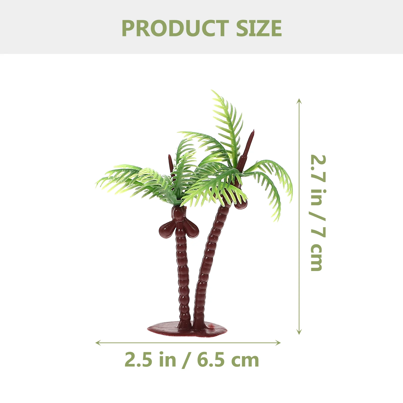 10PCS Mini Landscape Coconut Tree Model Realistic Simulation Sand Table Trees Craft Toy Decor Scene Layout Props Small