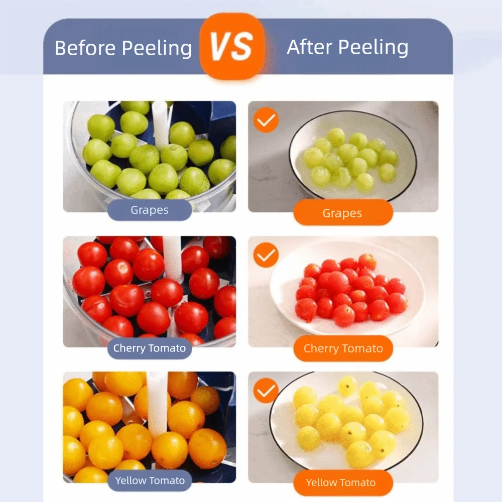 

Automatic Electric Grape Peeling Machine Hands-Free Effortless Peeling Small Fruit Peeler Machine
