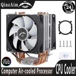 QiuzAim Computer Cooler Processor CPU Fan Efficient  6 Heat Pipe 90mm 4 pin PWM Compatible LGA2066 x299 E5 2011 x79 x99 2011-3