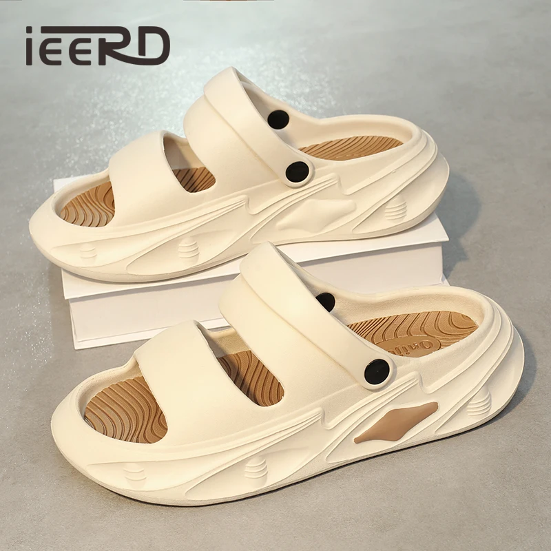 

Cool Men Slippers For Summer Breathable Sandals Soft Slip On Indoor Unisex Lightweight Strap Slides