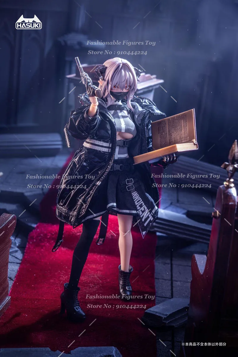 HASUKI PA009 Pocket Art 1/12 Women Soldier Succubus Nun Friede Techwear Battle Girl 6Inch Action Figure Model Toys Collection