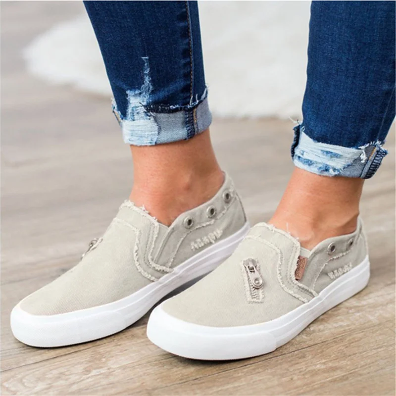 Slip-On Loafers Casual Shoes for Women Spring Autumn Ladies Flats Breathable Shoe Solid Color Round Toe Outdoor Chaussure Femme image 6